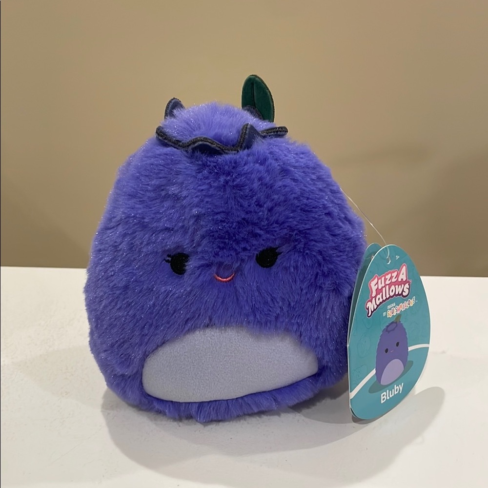 NWT 5” Bluby the Blueberry 🫐 Fuzzamallow Squishmallow